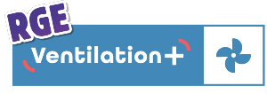 Logo RGE Ventilation+ – Reconnu Garant de l'Environnement